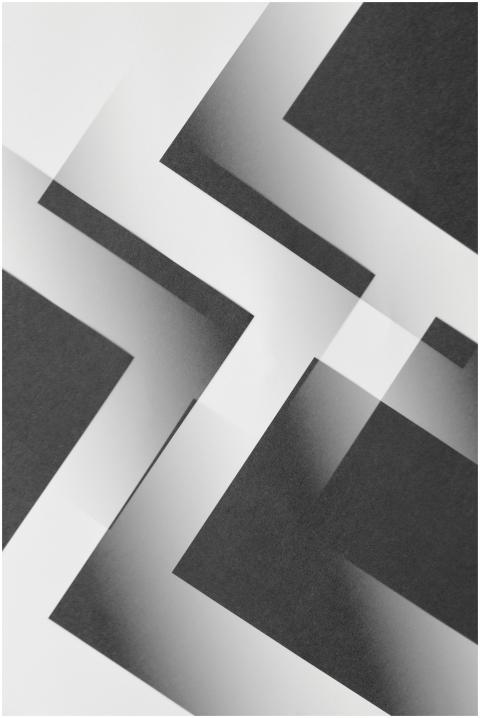 Minimalist black and white zigzag pattern with geo