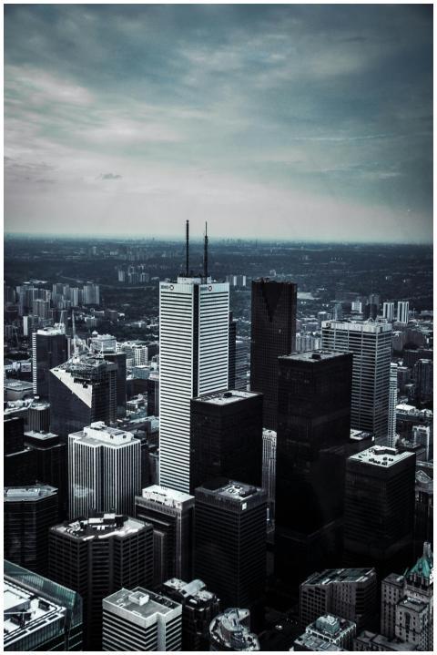 Captivating aerial view of Toronto's iconic skylin