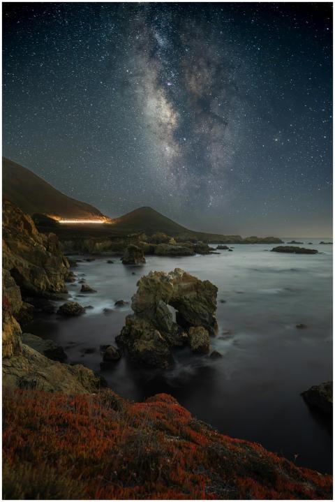 A breathtaking view of the Milky Way galaxy illumi