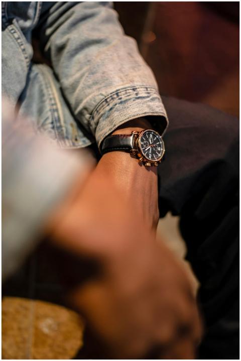 From above anonymous African American guy with tre