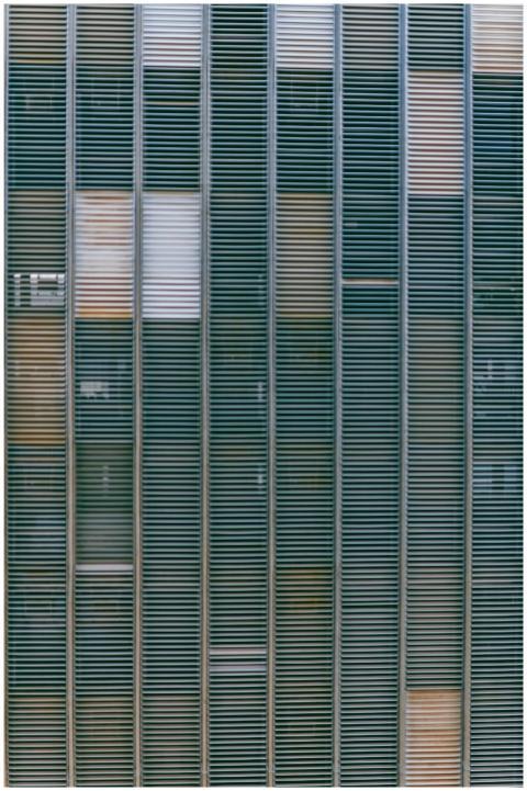 Close-up of a modern building facade in Brasília,