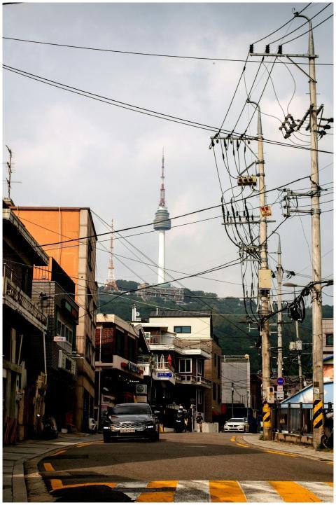 Free stock photo of city street scene, dark and mo