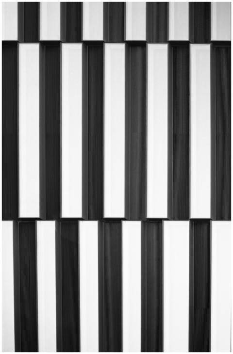 Stylish black and white vertical geometric pattern