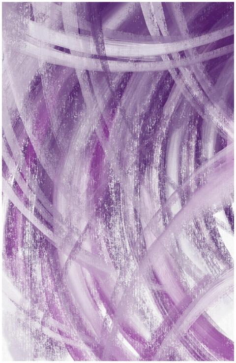 Dynamic abstract painting with purple brushstrokes