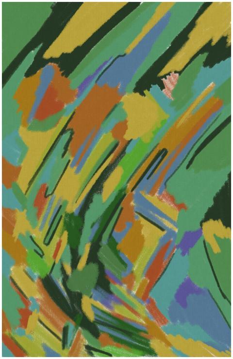 Colorful abstract art with bold strokes and vivid