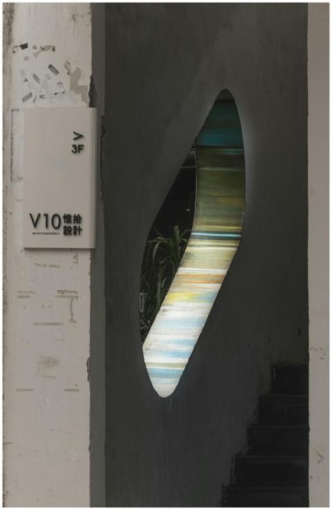 A modern interior view showcasing an abstract desi