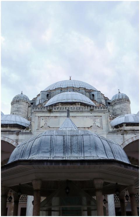 A beautiful view of a historic mosque showcasing i