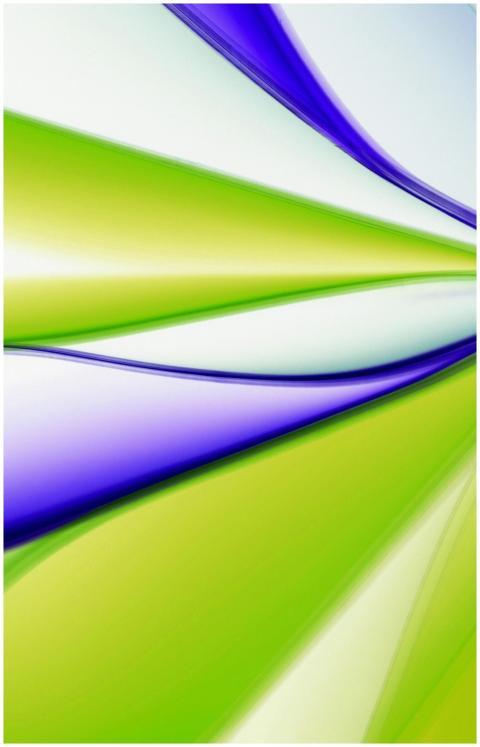 Vibrant abstract art with flowing green and purple