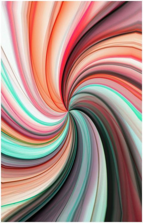 Vibrant abstract swirl art with bold and bright co