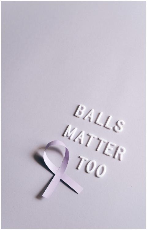 Conceptual image promoting testicular cancer aware