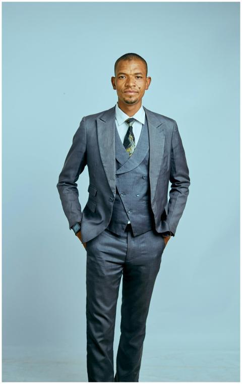 Confident Businessman Stylish Suit