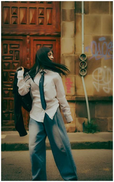 Stylish Woman Urban Setting