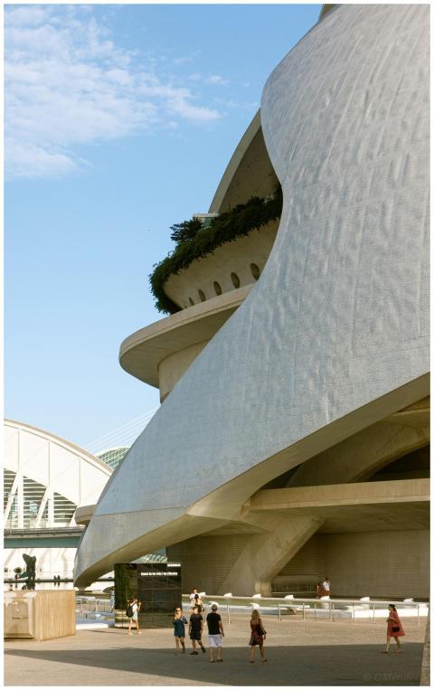 A striking view of the futuristic architectural de