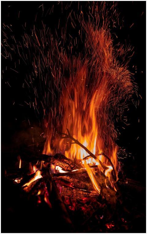 Mesmerizing Campfire Sparkling Embers
