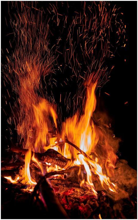 Vibrant Bonfire Flames Lighting