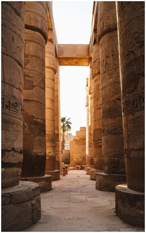 Discover the grandeur of ancient columns in Luxor,