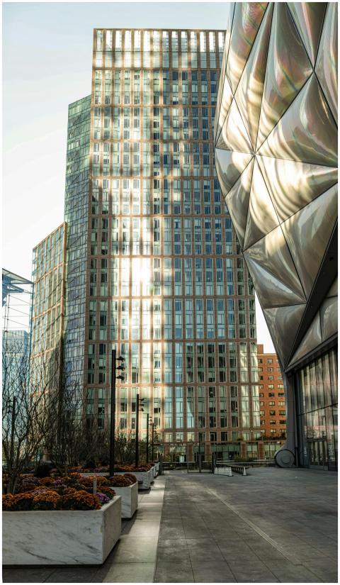 Modern architectural buildings at Hudson Yards, NY