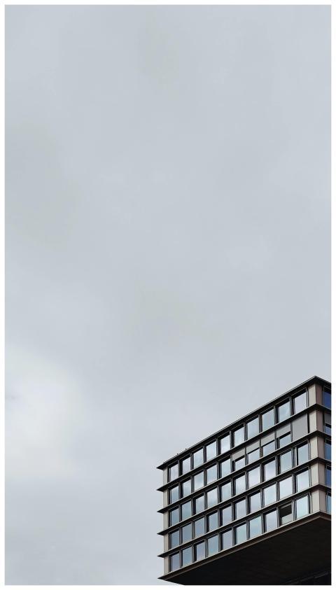 A modern building with a minimalist design against