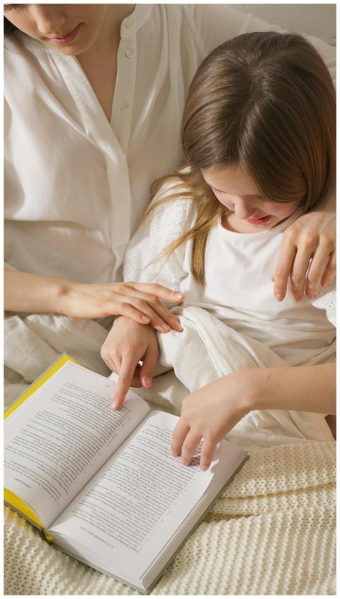 A mother and daughter enjoy a bonding moment throu