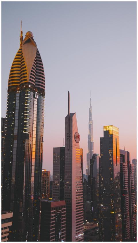 Stunning view of Dubai's iconic skyline with skysc
