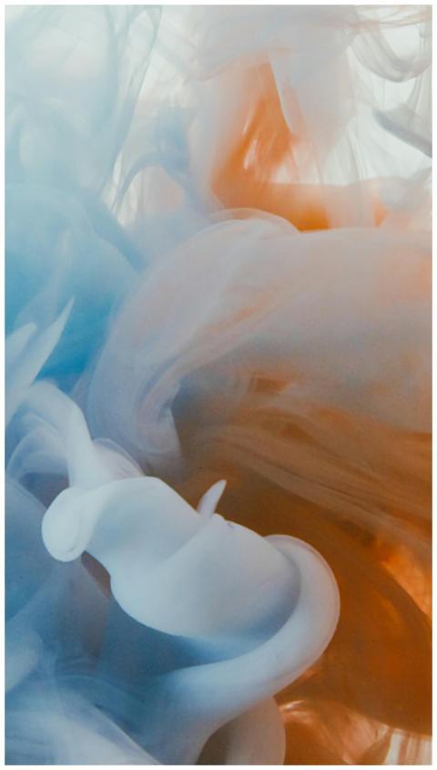 Dynamic fluid art image showcasing swirling plumes