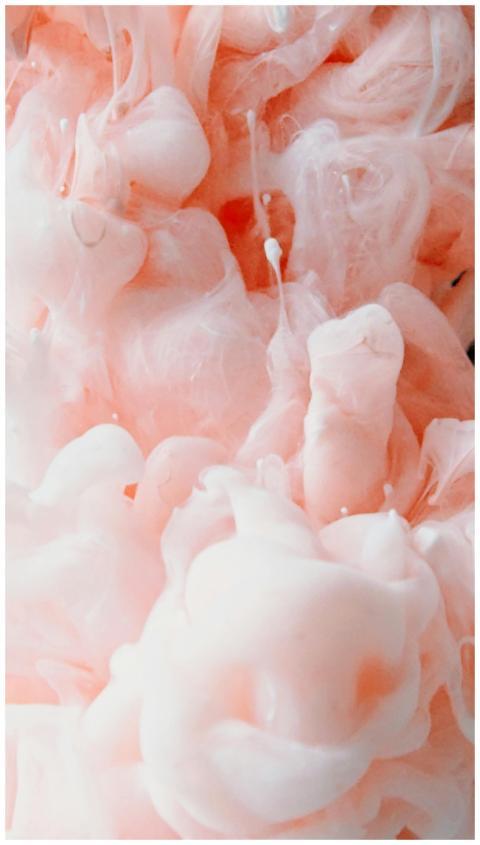 Colorful abstract art featuring pink fluid texture