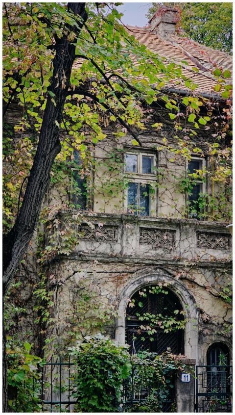 Charming historic building in Bucharest, Romania c