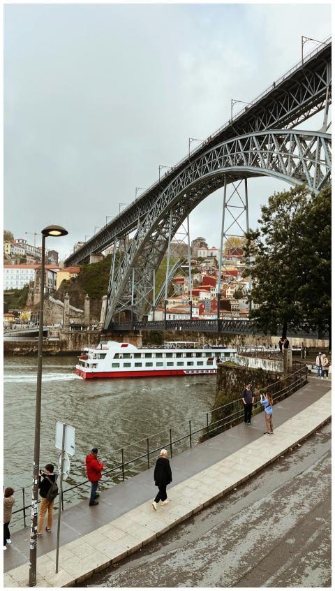 Tourists enjoying a scenic view of the Dom Luís I