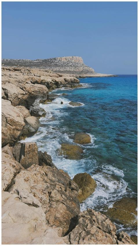 Dramatic Coastal Cliffs Turquoise