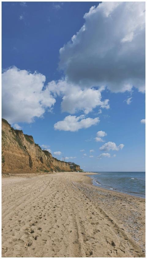 Scenic Beach Cliffs Under