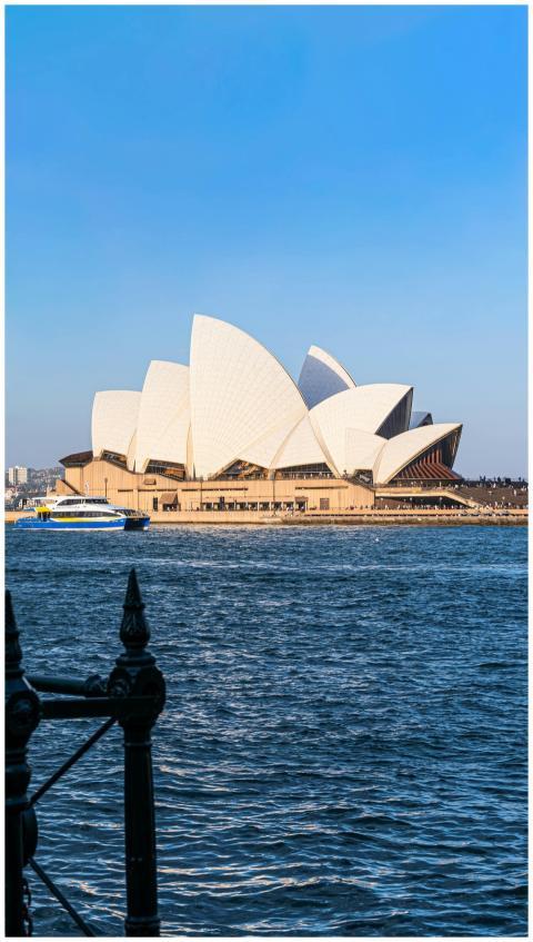 Stunning view of the iconic Sydney Opera House wit