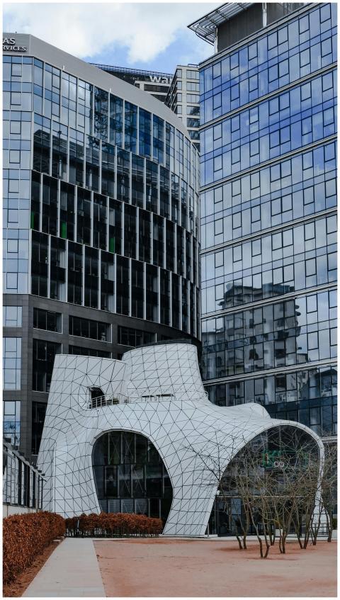 Contemporary office buildings and unique architect