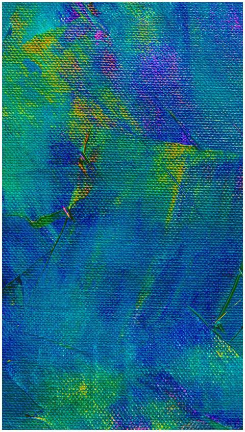 Colorful textured abstract painting in vibrant blu