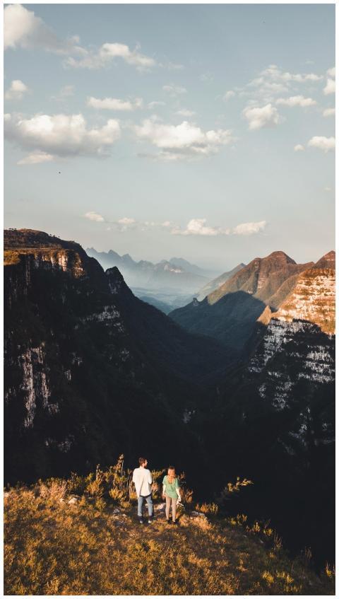 Stunning aerial landscape of Serra Catarinense wit