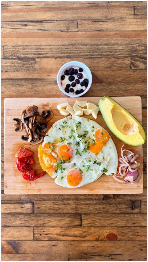 Healthy Breakfast Platter Eggs
