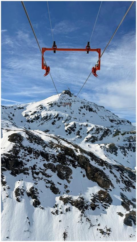 Breathtaking view of snow-covered Alps in Lauterbr