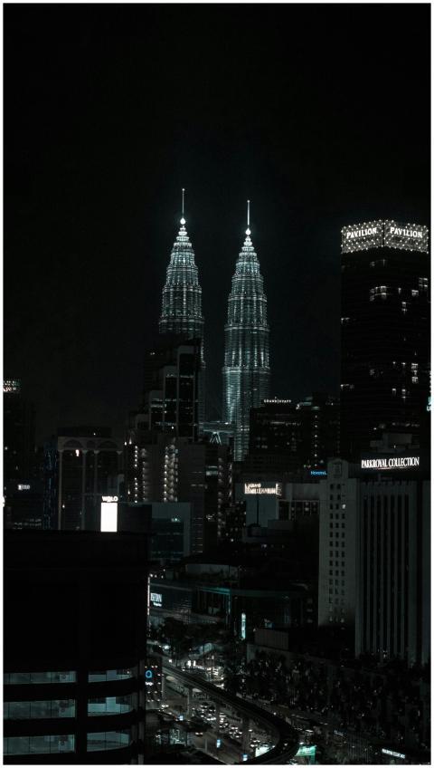 Stunning night skyline featuring the illuminated P