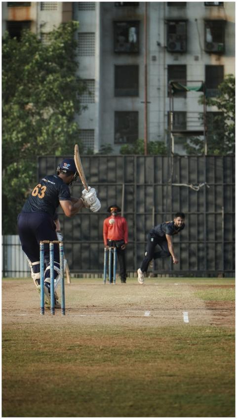 Exciting cricket match moment in Mumbai showcasing
