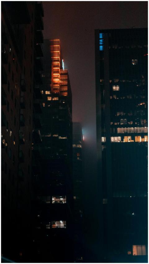 Discover a moody urban night scene featuring illum