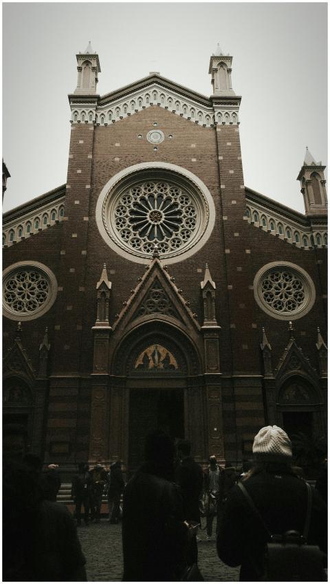 Neo-Gothic facade of Saint Anthony of Padua Church