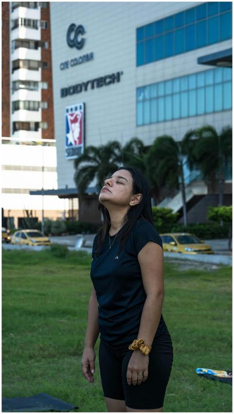 Woman Enjoying Outdoors Near