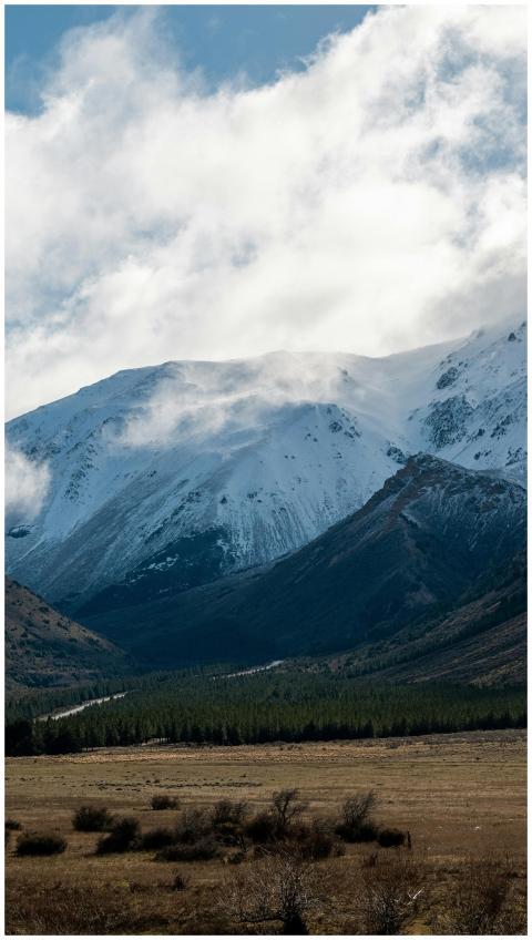 Breathtaking view of Esquel's snowy mountains with