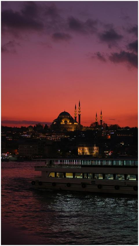 Scenic view of Istanbul cityscape with a mosque an