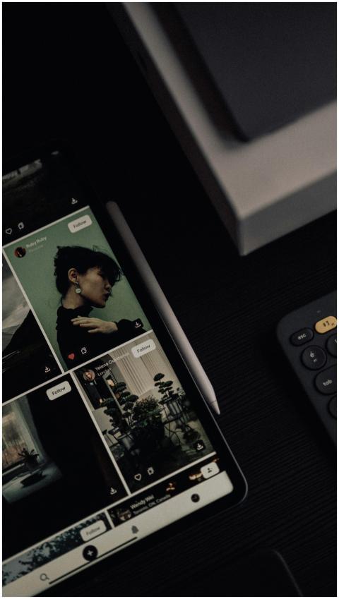 Modern workspace with digital tablet and keyboard