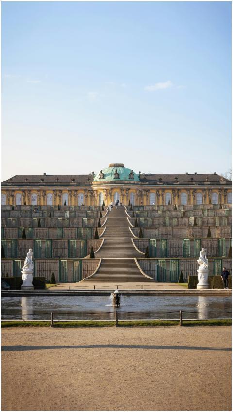 A breathtaking view of Sanssouci Palace's grand st
