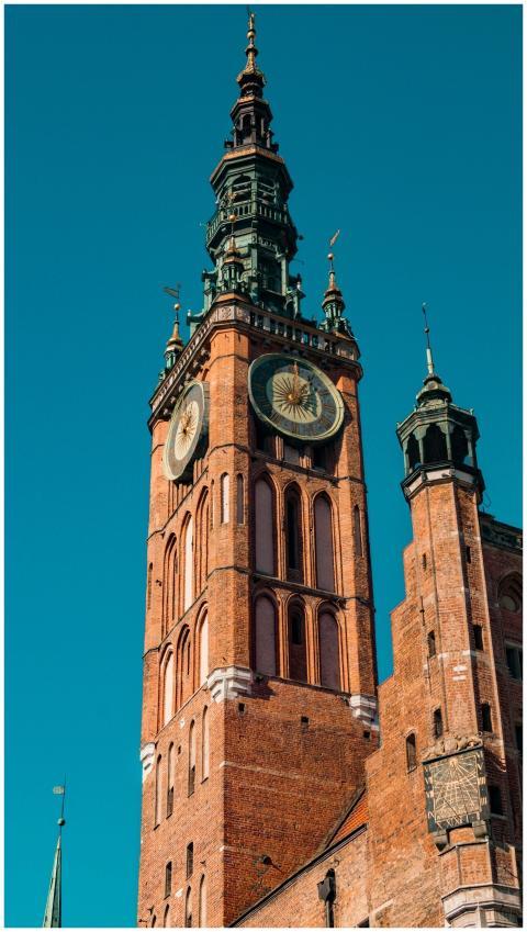 A stunning view of the Gothic-style clock tower in