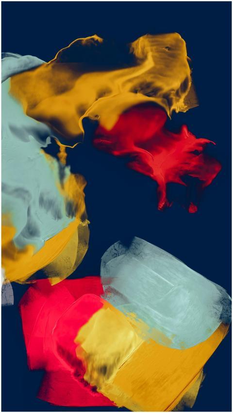 Colorful abstract expressionism art with bold brus