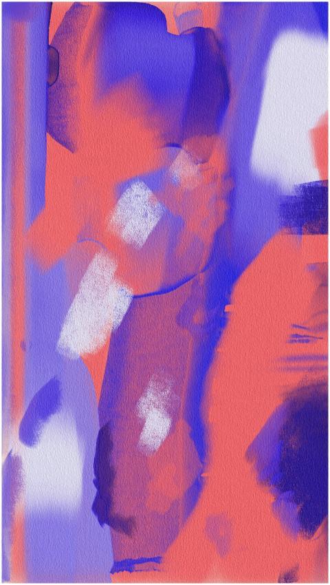 Dynamic abstract expressionist digital painting wi