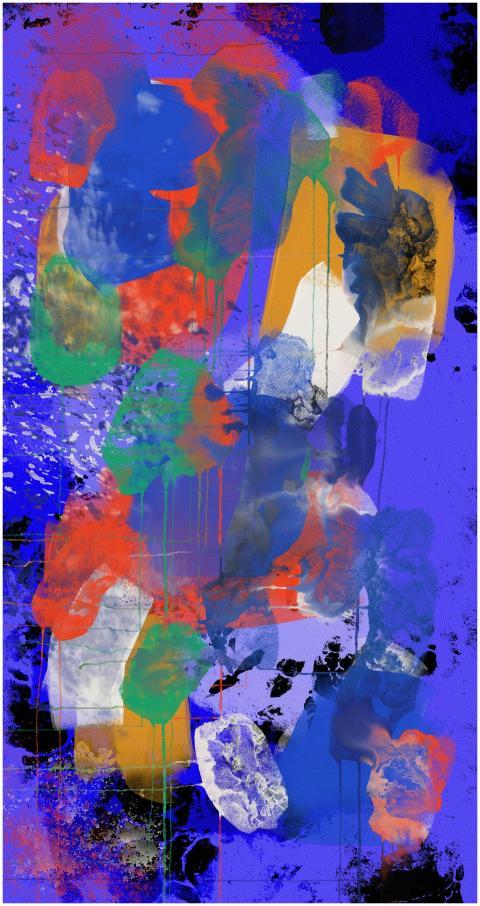 Bold abstract art with vibrant colors and expressi