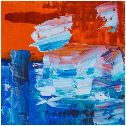 Expressive abstract art with bold brushstrokes in